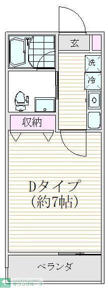 FUUWA船橋本町(1K/3階)の間取り写真