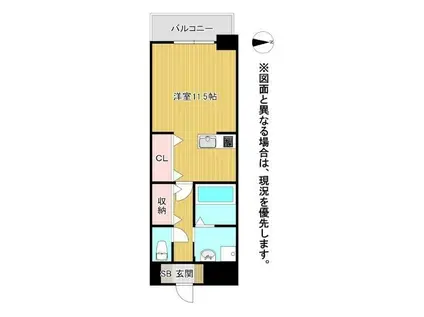 BRELIA MIHAGINO (1K/9階)の間取り写真