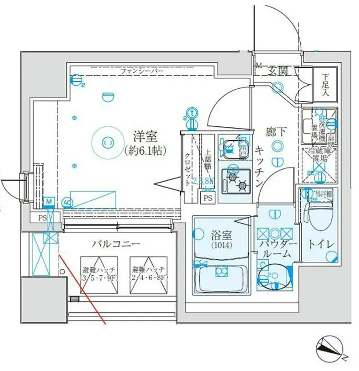 リクレイシア西横浜 5階階 間取り