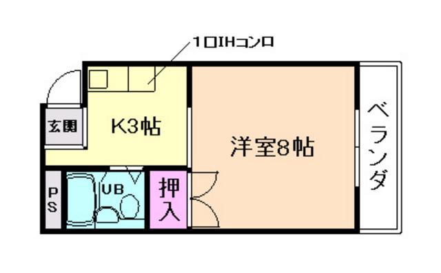 プレアール箕面粟生(1K/3階)の間取り写真