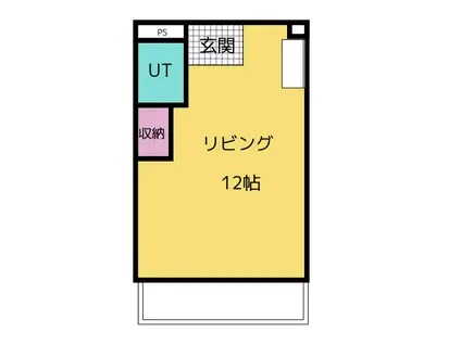 メゾン河合(ワンルーム/3階)の間取り写真