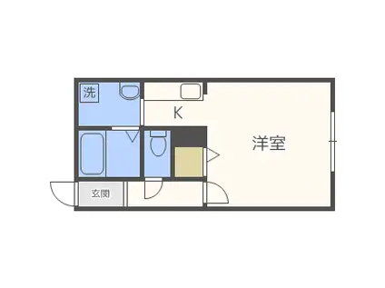 タウニィノアノア(1K/2階)の間取り写真