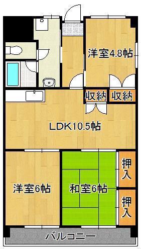 第17共立ビル(3LDK/7階)の間取り写真