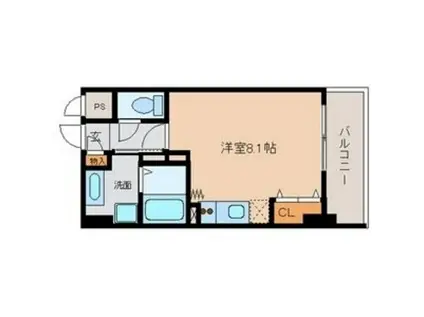 グランルージュ栄II(ワンルーム/4階)の間取り写真