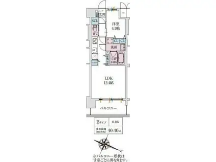 スプランディッド梅田グランノース(1LDK/2階)の間取り写真