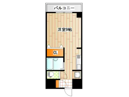 ルーラル宮崎台(ワンルーム/1階)の間取り写真