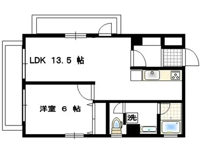 ARK白金 リフォーム 東京タワービュー(1LDK/4階)の間取り写真