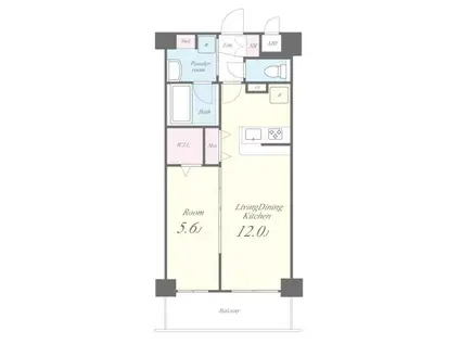 LIBRE(1LDK/5階)の間取り写真