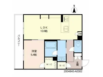 シャーメゾン BLOOM STAGE(1LDK/3階)の間取り写真