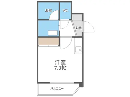 カピテーヌ円山(ワンルーム/3階)の間取り写真