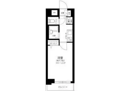 VERONA池袋本町LUSSO(1K/1階)の間取り写真