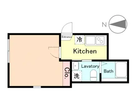 CHUM AOTO(1K/1階)の間取り写真