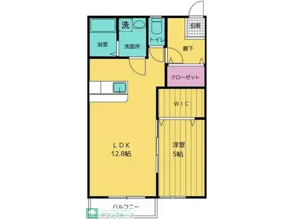 グラン・ラージ(1LDK/1階)の間取り写真