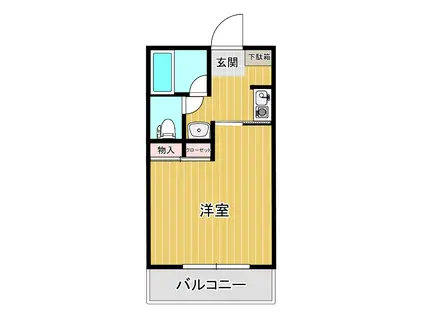 グリーンヒル青山(1K/2階)の間取り写真