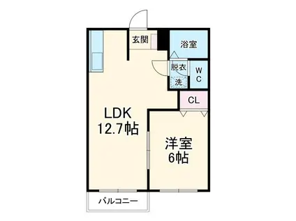 エルディムムトウA(2DK/2階)の間取り写真