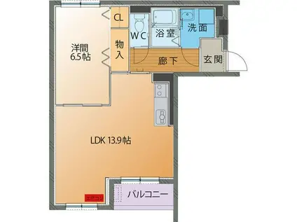 HEARTFUL MANSION IRIS(1LDK/2階)の間取り写真