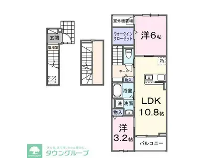 ヒカルサ梅島(2LDK/3階)の間取り写真