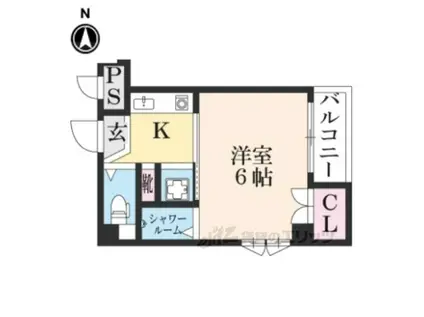 メゾン山城(1K/3階)の間取り写真