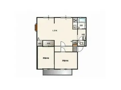 サンビレッジアイランドII(2LDK/1階)の間取り写真