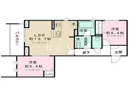 パークサイド宗峯(2LDK/2階)の間取り写真