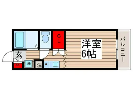 ラフィーヌ・松ヶ丘(ワンルーム/2階)の間取り写真