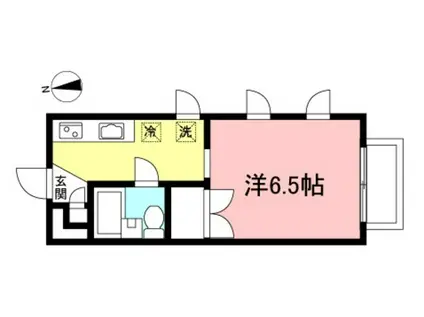 ガーデンヒル菊名(1K/2階)の間取り写真