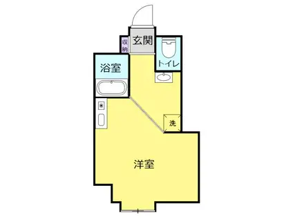MAC東大和コート(ワンルーム/4階)の間取り写真