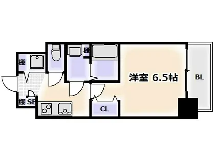 スプランディッド阿倍野(1K/12階)の間取り写真