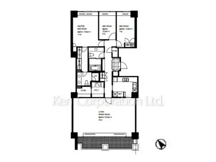 城山トラストコート(3LDK/4階)の間取り写真