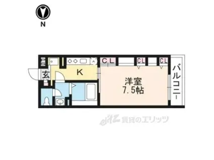 リブリひだまり(1K/2階)の間取り写真