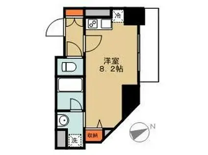 メインステージ川崎VIIIヴィアート(1K/4階)の間取り写真