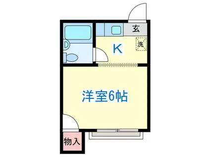 ペル・ミュウ(1K/1階)の間取り写真