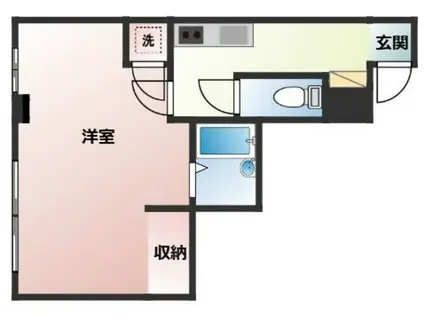 サニーヒル(1K/3階)の間取り写真