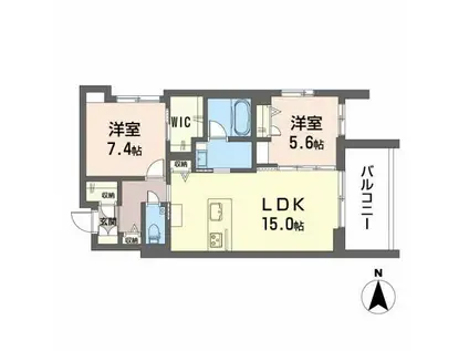 ヴィステリオ プレミア(2LDK/3階)の間取り写真