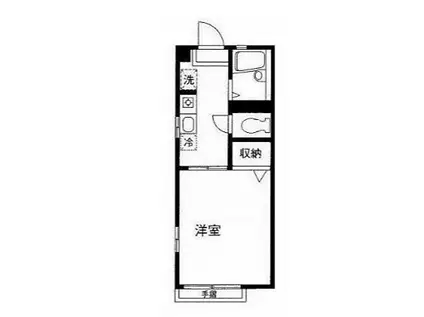 グレイス桜新町(1K/1階)の間取り写真