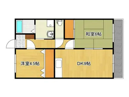 GRAND VILLA 青葉(2LDK/1階)の間取り写真