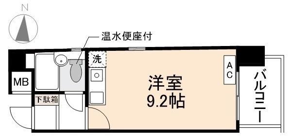 R-RESIDENCE TAKAMATSU(ワンルーム/7階)の間取り写真