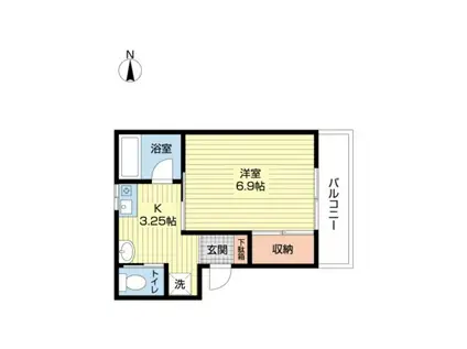 PEACH.B(1K/1階)の間取り写真