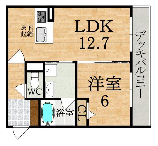 クオレール(1LDK/1階)の間取り写真