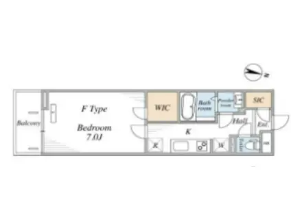 リブリ・西横浜II(1K/2階)の間取り写真