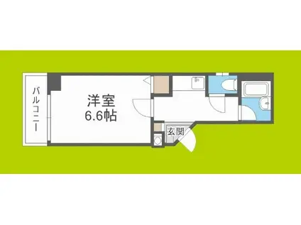エトワールヴィルーR深江駅前(1K/3階)の間取り写真