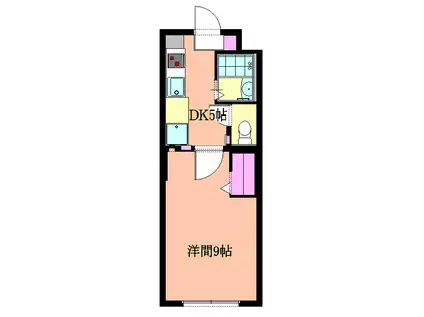 ハイツコスモスI(1K/3階)の間取り写真