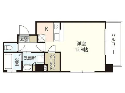 ぽぽろ比治山(ワンルーム/7階)の間取り写真