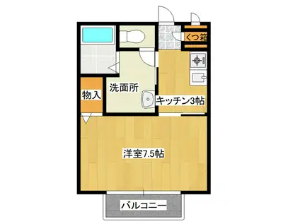 ドリームTEN(1K/1階)の間取り写真