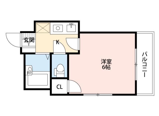 シャテロ住吉(1K/3階)の間取り写真