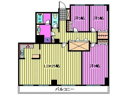 エレガンス浦和(3LDK/1階)の間取り写真