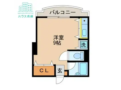 フリーダム平野(ワンルーム/4階)の間取り写真