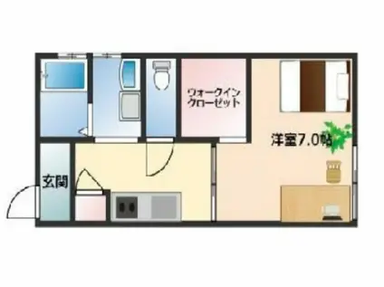 レグルスR II(1K/2階)の間取り写真