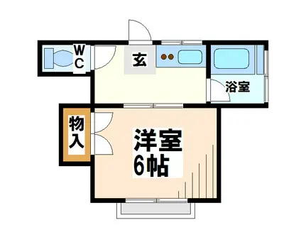 石水荘(1K/1階)の間取り写真