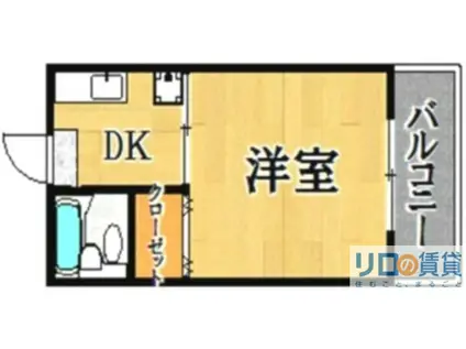 新大阪東ビル(1DK/2階)の間取り写真
